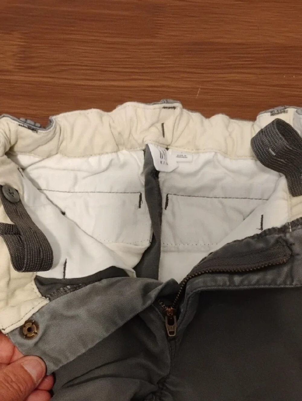 ): GAP Kids Boys Cozy Lined Chino Pants Gray Size 7 S (6-7)